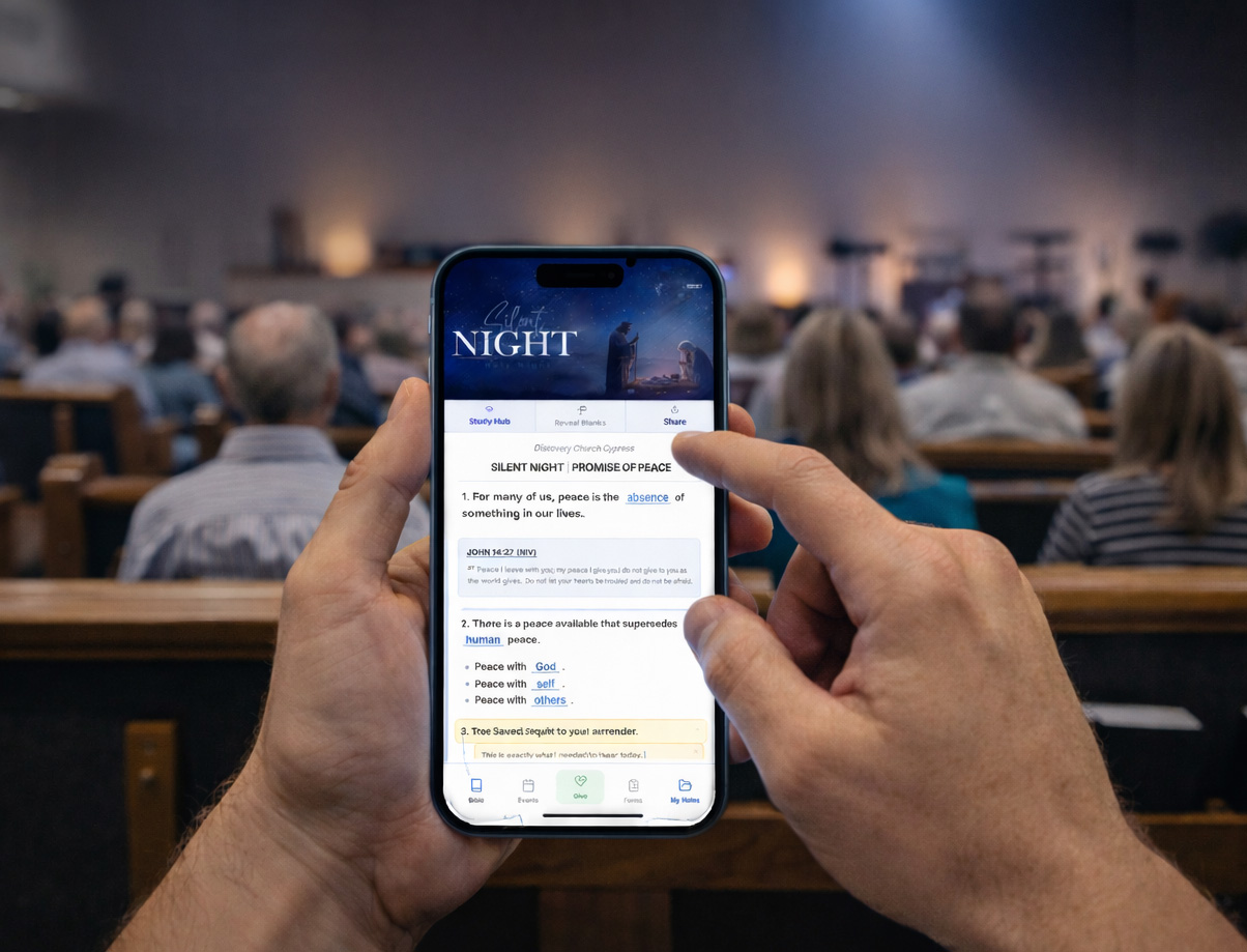 Stacks of printed church bulletins on a table